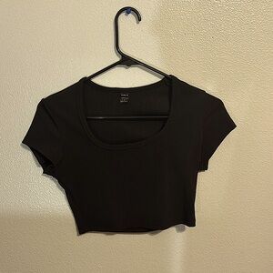 Super cute black stretchy crop top